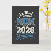 Carte Cool Proud Mom Class of 2026 Graduation Gift (Fleur jaune)