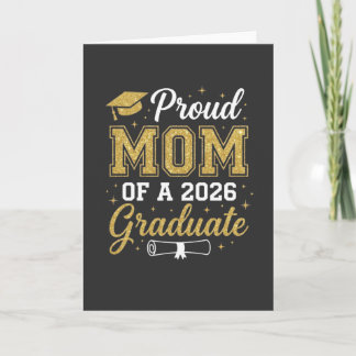 Carte Cool Proud Mom Class of 2026, Graduation Gift for