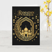 Carte Cool Ramadan musulman priant Foi culte (Fleur jaune)