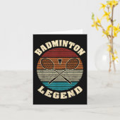 Carte Cool Retro Crossing Raquettes Badminton Légende Ba (Fleur jaune)