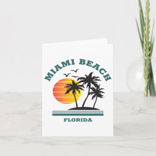 Carte Cool rétro Miami Beach Mens Femmes Plages Floride
