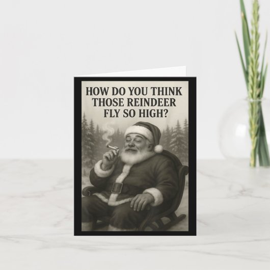 Carte Cool Santa Claus Smoking Weed Christmas Quote (Devant)