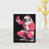 Carte Cool Santa Moves With Vr Headset For Gaming Christ (Fleur jaune)