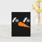 Carte Cool Snowman Face Gles Christmas Xmas Costume Boy (Fleur jaune)