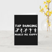 Carte Cool Tap Dance Design Tap Dancing Me Rend Heureux (Fleur jaune)
