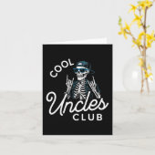 Carte Cool Uncles Club Shirt Funny Skeleton Men Uncle  (Fleur jaune)