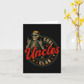 Carte Cool Uncles Club Shirt Funny Skeleton Uncle Men Fa (Fleur jaune)
