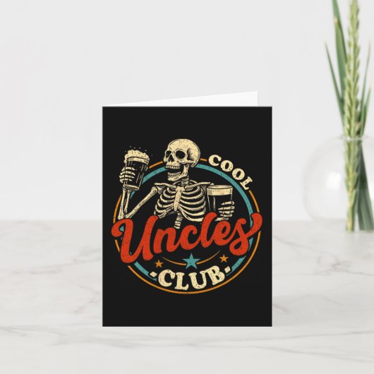 Carte Cool Uncles Club Shirt Uncle Skeleton Men Fathers  (Devant)