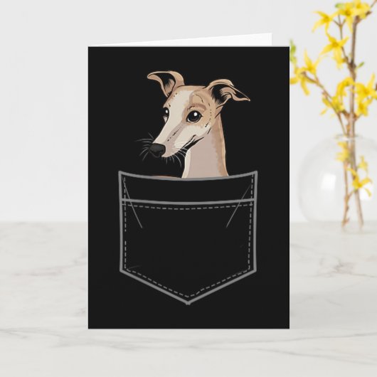 Carte Cool Whippet Design For Men Women Pet Dog Whippet (Fleur jaune)