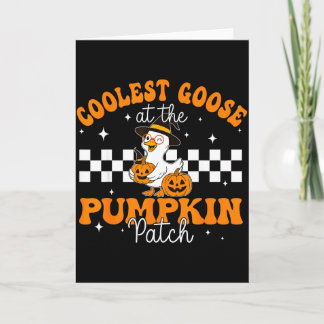 Carte Coolest Goose At The Pumpkin Patch Autumn Fall For