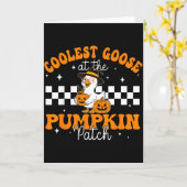 Carte Coolest Goose At The Pumpkin Patch Autumn Fall For (Fleur jaune)