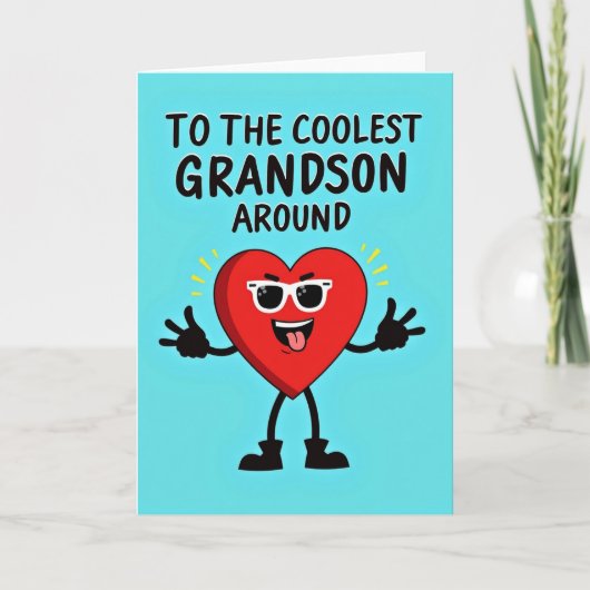 Carte Coolest Grandson Ever Card (Devant)