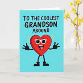 Carte Coolest Grandson Ever Card (Fleur jaune)