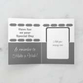 Carte Coolest Uncle 5 photo gris blanc anniversaire (Intérieur)