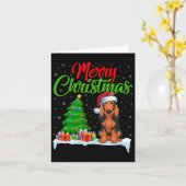Carte Coonhound Chien Noël Arbre Lumières Noël Coonhound (Fleur jaune)