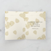 Carte Coonhound de l'anglais américain avec le feuille (Intérieur)