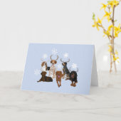 Carte Coonhound Deer (Fleur jaune)