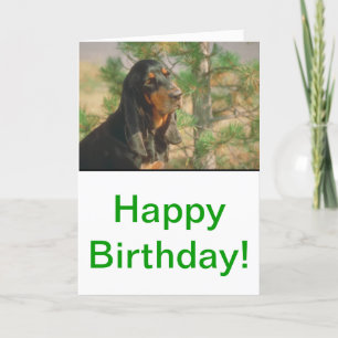 Carte Coonhound noir et bronzage