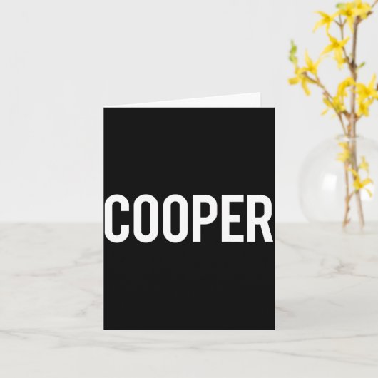 Carte Cooper - Cool New Funny Name Fan Gift Tee  (Fleur jaune)