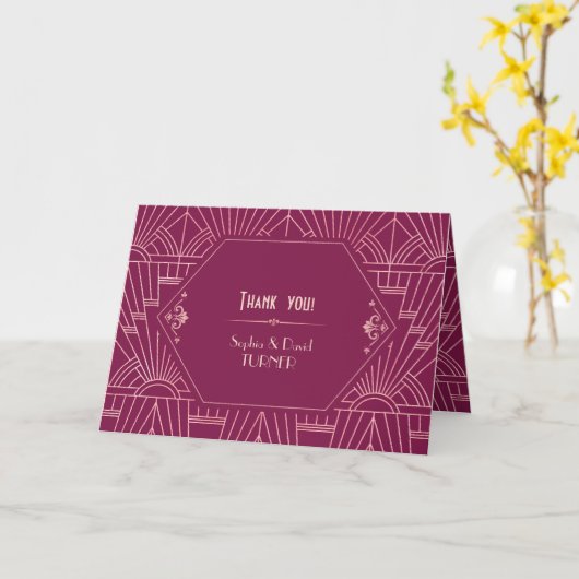 Carte Cooper Rose Great Gatsby Mariage des années 1920 (Fleur jaune)