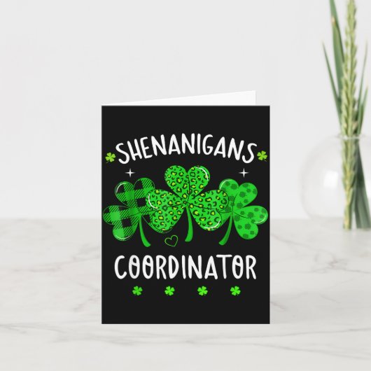 Carte coordinateur de farces professeur drôle St Patrick (Devant)