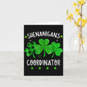 Carte coordinateur de farces professeur drôle St Patrick (Fleur jaune)