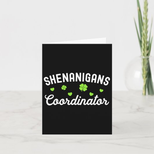 Carte Coordinateur de Shenanigans Happy Jour de la Saint (Devant)