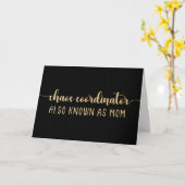 Carte Coordinateur du Chaos Faux Gold drôle Fête des Mèr (Fleur jaune)