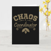 Carte COORDONNATEUR DE CHAOS Employé du mois École à la  (Fleur jaune)