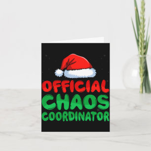 Carte Coordonnateur de chaos homme chapeau de père noël 