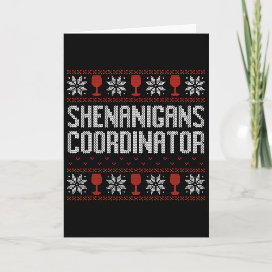Carte Coordonnateur de Shenanigans Pull de Noël laid (Devant)