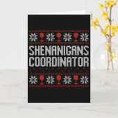 Carte Coordonnateur de Shenanigans Pull de Noël laid (Fleur jaune)