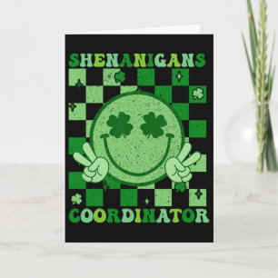 Carte Coordonnateur de Shenanigans Souriant Rétro Groovy