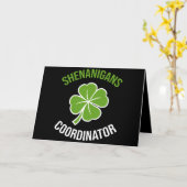 Carte Coordonnateur de Shenanigans St Patrick's Day (Fleur jaune)
