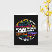 Carte Coordonnateur du soutien aux étudiants Jour de rec (Fleur jaune)