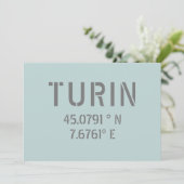 Carte Coordonnées de la latitude et de la longitude de T (Debout devant)