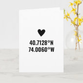 Carte Coordonnées personnalisées Longitude Latitude Sain (Fleur jaune)