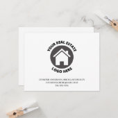 Carte Coordonnées Votre Logo Immobilier Ici (Devant/Arrière en situation)