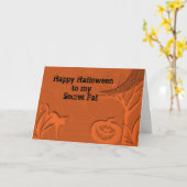 Carte Copain heureux de secret de Halloween (Fleur jaune)
