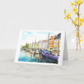 Carte Copenhague romantique (Fleur jaune)