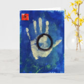 Carte Copie de main de santé (Fleur jaune)