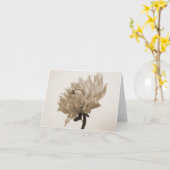 Carte copie de sépia de dahlia (Fleur jaune)