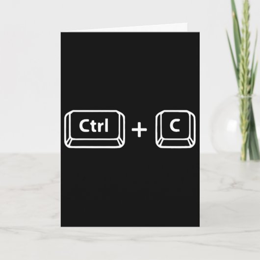 Carte Copier Coller Ctrl C Ctrl V Papa Fils Joyeux Papa (Devant)