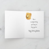 Carte Copper Cedar Waxwing Bird Brother Birthday (Intérieur)