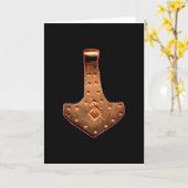 Carte Copper Thor Hammer black greeting card (Fleur jaune)