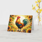 Carte Coq (Fleur jaune)
