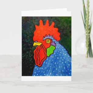 Carte Coq bleu 14
