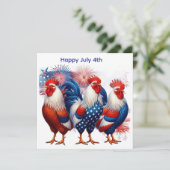 Carte Coq du 4 juillet (Debout devant)