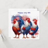 Carte Coq du 4 juillet (Devant/Arrière en situation)