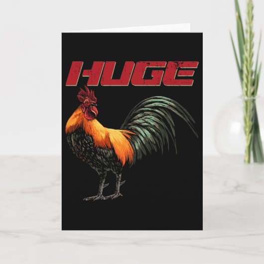 Carte Coq énorme poulet oiseau combat Erel (Devant)